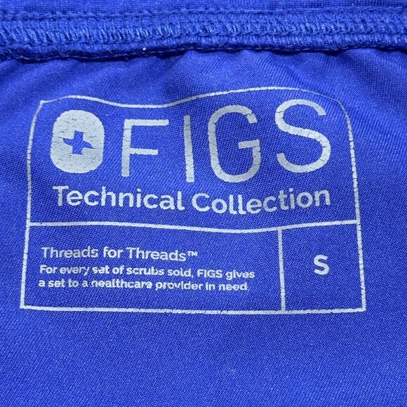 COPY - FIGS Scrubs Set Catarina Top Livingston Basic Pants Galaxy Blue Small - Picture 10 of 11